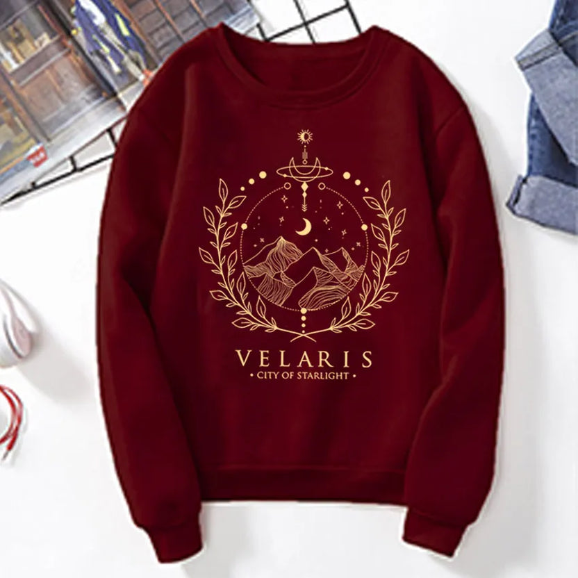 Velaris Sweatshirt a Court of Thorns and Roses Sarah J Maas Hoodie Night Court Sweater Velaris City of Starlight SJM Sweatshirts