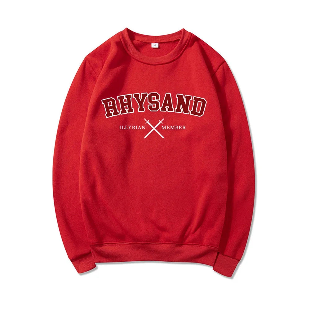 Rhysand ACOTAR Sweatshirt Feyre and Rhysand Hoodies Velaris Sweatshirt SJM Illyrian Member Pullover Bookish Hoodie Women Clothes