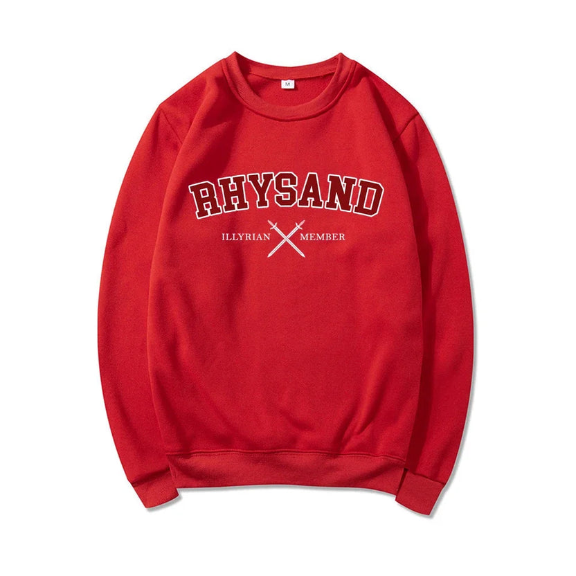 Rhysand ACOTAR Sweatshirt Feyre and Rhysand Hoodies Velaris Sweatshirt SJM Illyrian Member Pullover Bookish Hoodie Women Clothes