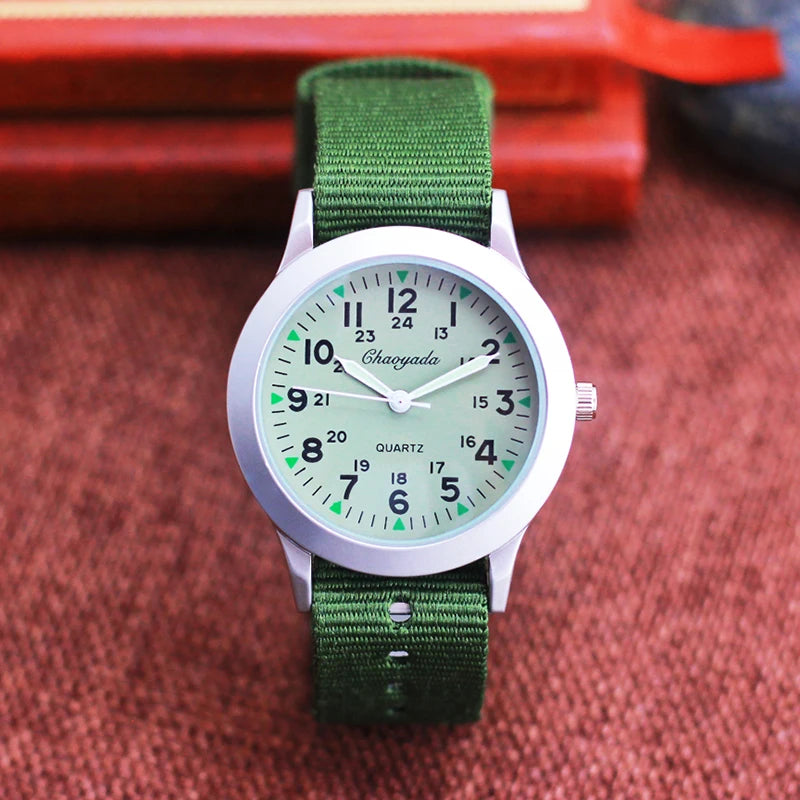 Relojes de marca famosa Chaoyada 2026 de alta calidad, a la moda,  para niños, niñas, estudiantes, hombres, de lona, transpirables y resistentes al sudor, 24 horas.