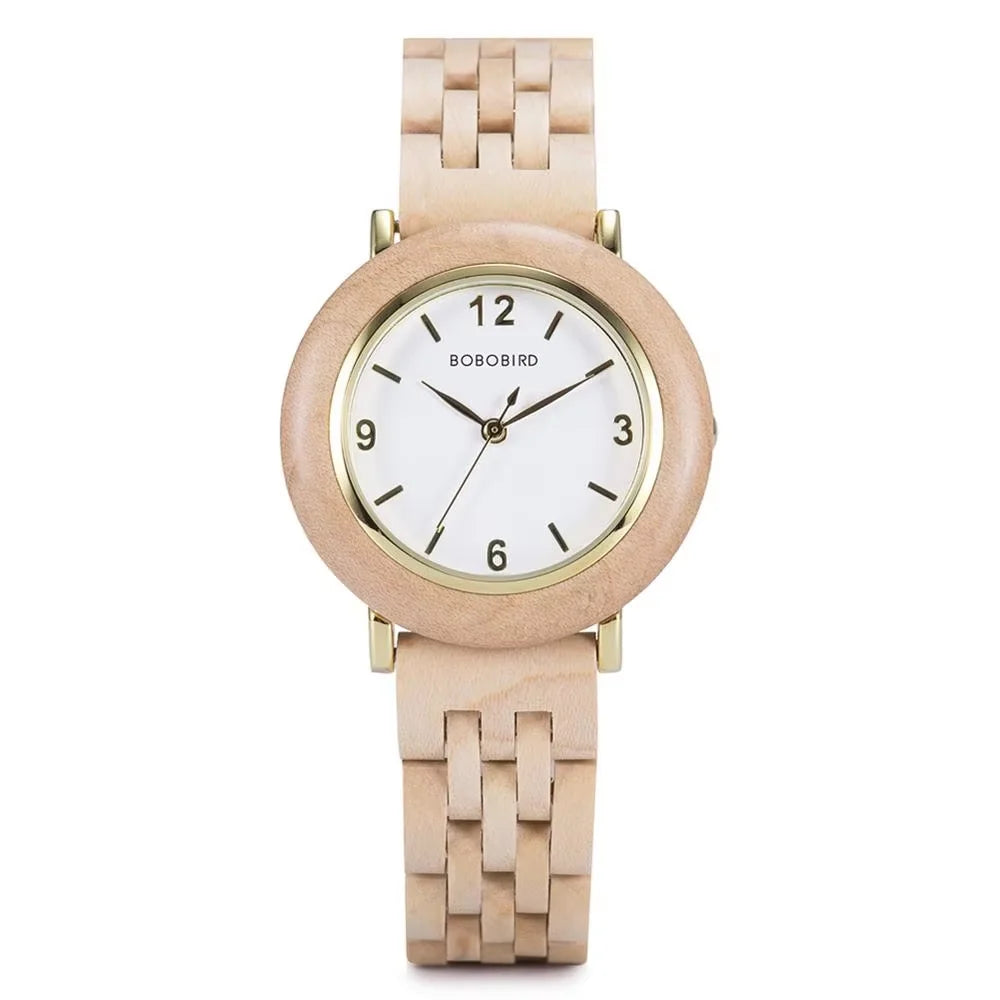 BOBO BIRD Women Wooden Watch Fashion Luxury Japanese Quartz Movement Wristwatches Anniversary Gift Box Personalized Dropshipping