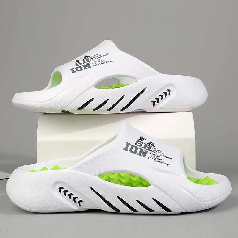 Summer Men Massage Slippers Indoor Outdoor Sandals Beach Casual Shoes Soft Sole Slides Men Flip-Flops Men's Sandals Big Size 47