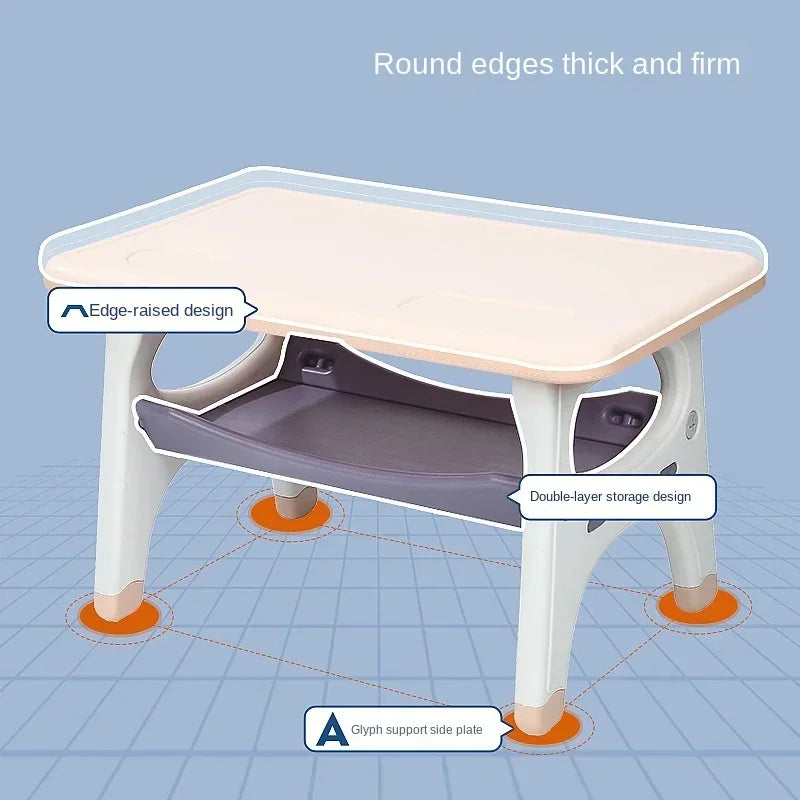 Conjunto de mesa y silla de aprendizaje para niños, escritorio pequeño de jardín de infancia, mesa de escritura para bebés, escritorio de plástico para jugar y estudiar