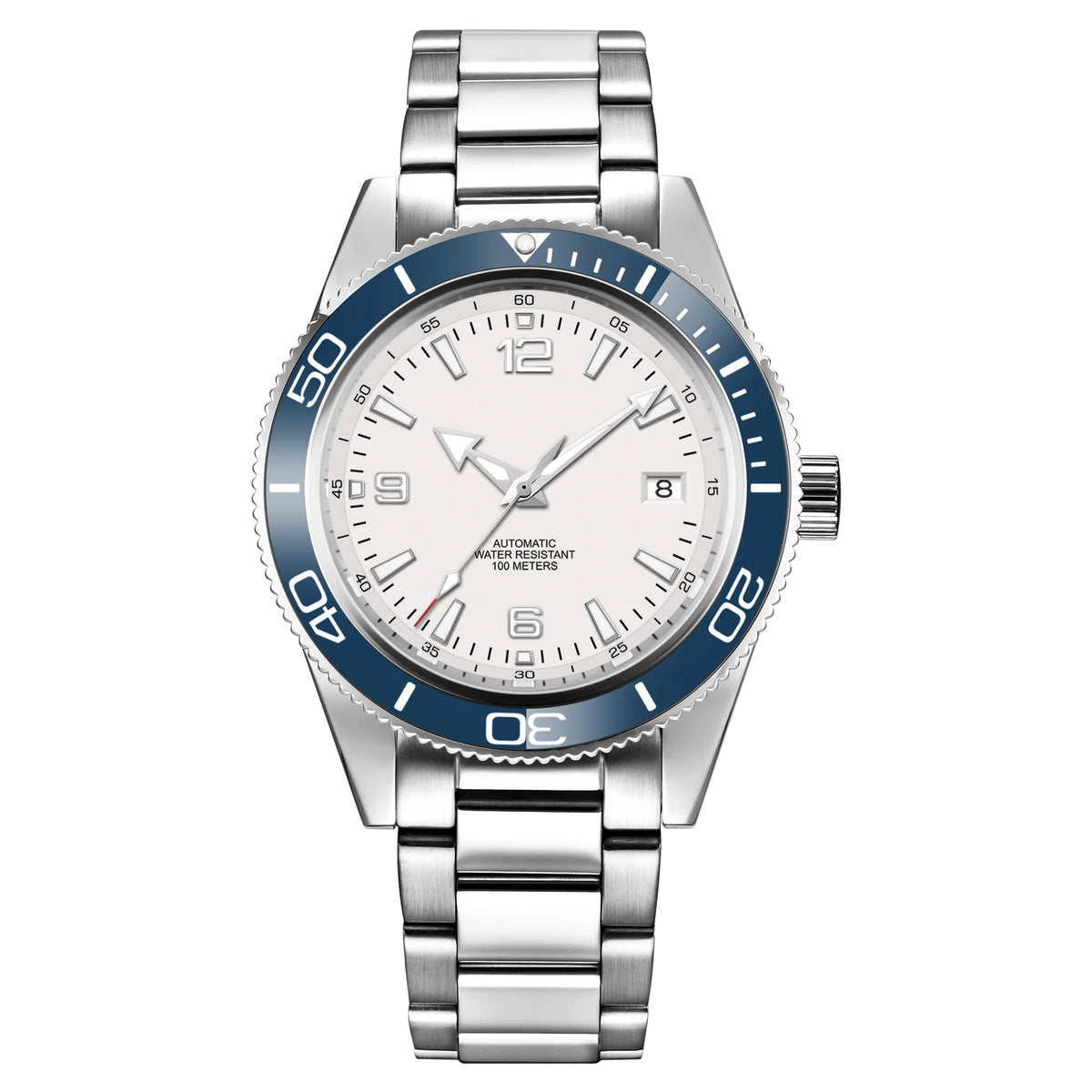 Gustom Logo Automatic Mechanical Men Watch 41mm NH35 Movement Sapphire Steel Strap Watch Waterproof Luminous 90 Ring Corgeut