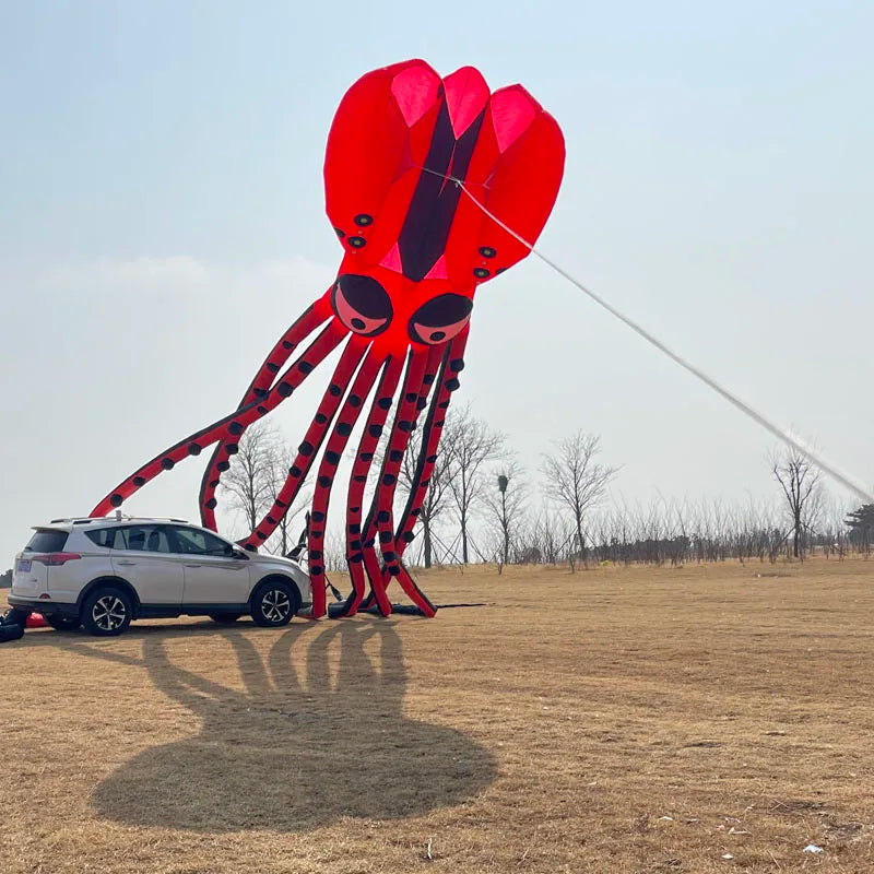 Octopus Kite 18m Large Octopus Kite Available for Custom Large Kite Advertising Kite, Red Octopus Kite.