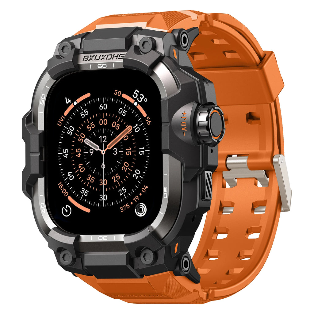 Rugged Case With Band for Apple Watch 49mm 44mm 45mm 46mm