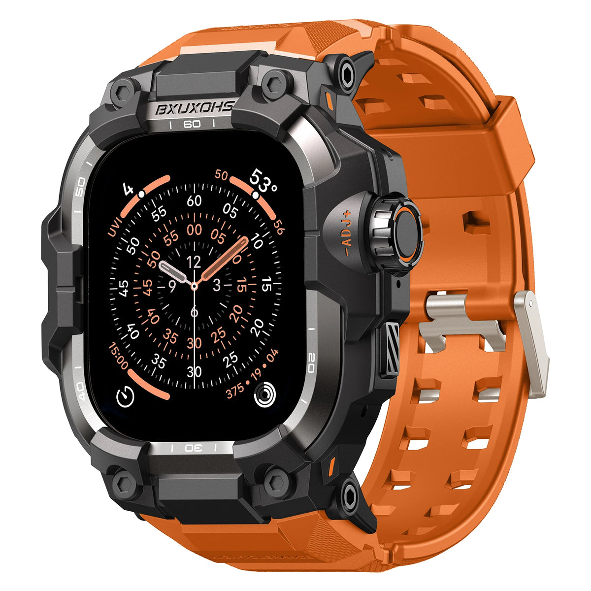 Funda reforzada con correa para Apple Watch de 49mm, 44mm, 45mm y 46mm, protector con parachoques a prueba de golpes para iWatch Ultra/2/3 y Series 11, 10, 9, 8, 7 y SE