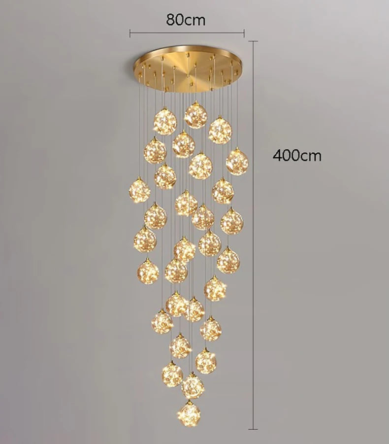 Modern Acrylic and Iron Pendant LED Chandelier with Remote Control
