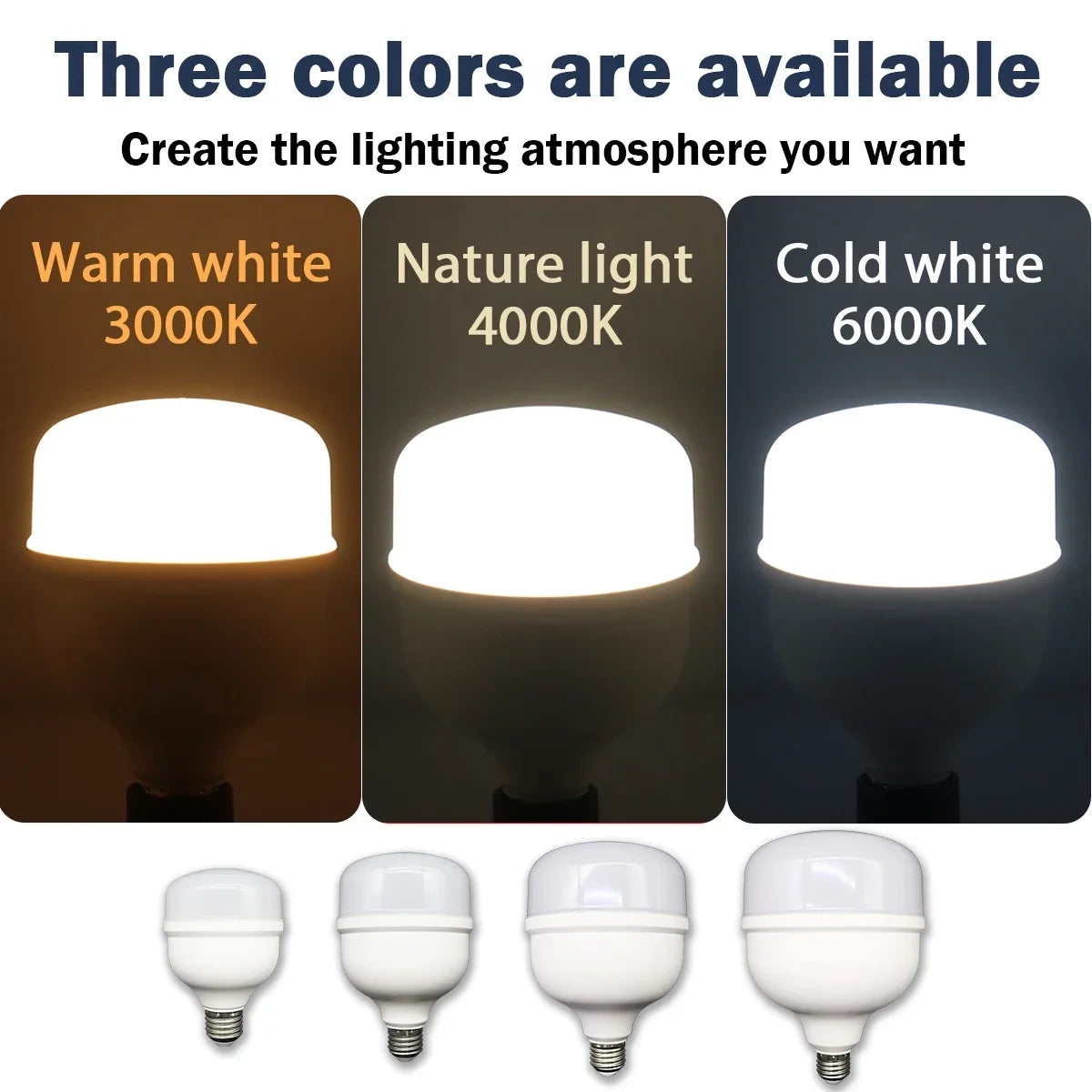 1-5 unidades de bombilla LED superbrillante de 10W-50W, 5000lm, AC 110V 220V, lámpara LED E27, luz LED para iluminación del hogar y sala de estar