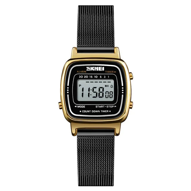 SKMEI 1901 Luxury Women Watches Small Dial Digital Chrono Calendar Watch Waterproof Ladies Wristwatch Clock Montre Femme 1620