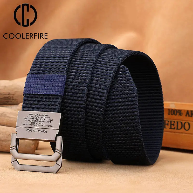 Men Belt Nylon Webbing Fabric Tactical Army Canvas Casual Fashion Luxury Designer Jeans Belt for Men Military Sports Strap HB009