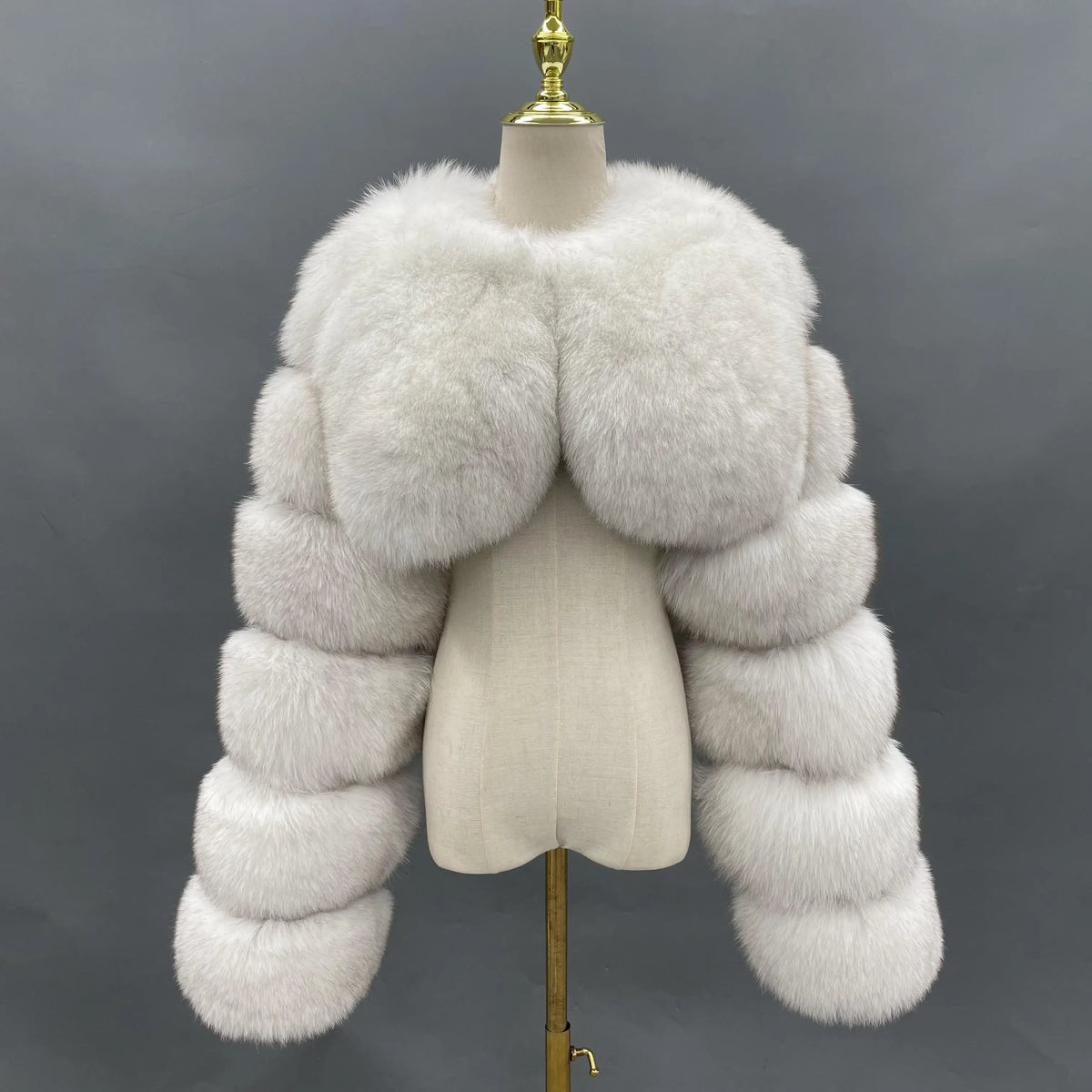 MISSJANEFUR 2022 New Fur Coat Women Cropped Luxury Real Silver Fox Fur Jacket Fashion Warm Custom Natural Raccoon Fur Winter