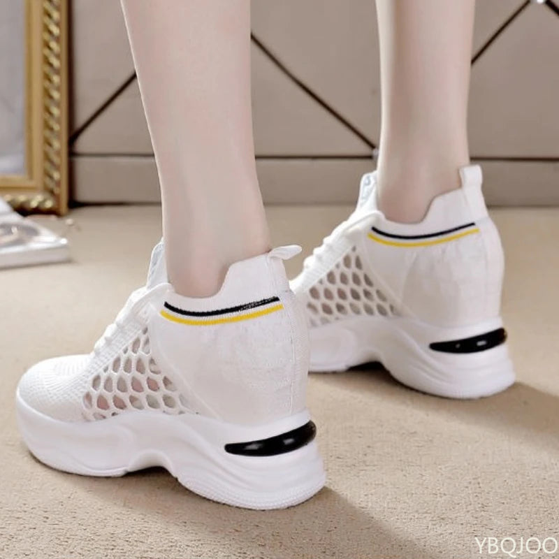 Small Size Spring and Autumn Fashionable Thick Soled Height Increasing Women's Shoes Versatile Casual and Comfortable Dad Shoes