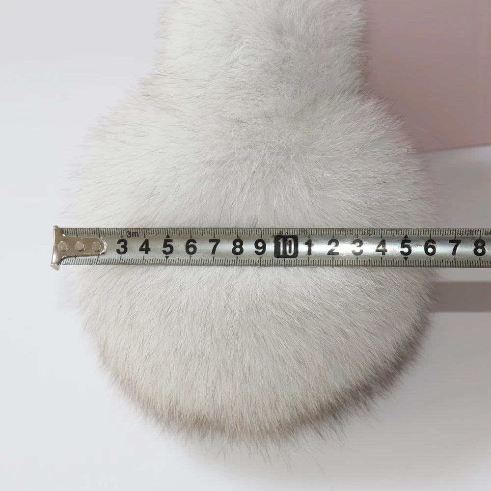 Real Fox Fur Earmuffs for Winter Women Warm Natural Raccoon Fur Earmuffs Girls Ear Warmer Genuine Fur Scarves Plush Ear Muff