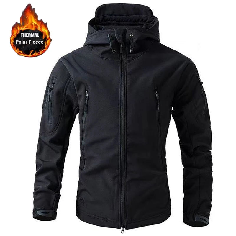 Men's Softshell Fleece Jacket Waterproof Windproof Thermal Sizes M-5XL