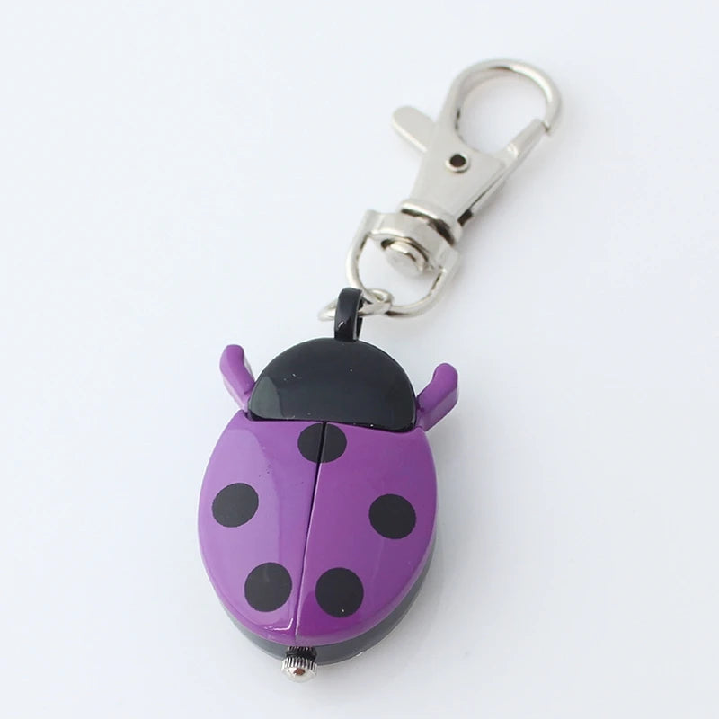 Pop Stainless Steel Quartz Pocket Watch Cute Key Ring Chain New Gift New Ladybug Birthday Party Gifts