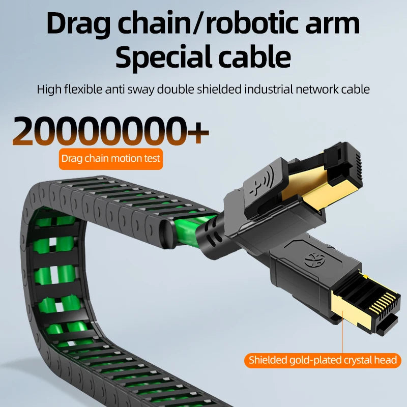 BYXGD Cat5e SFTP Shielded Flexible RJ45 Industrial Ethernet Cable