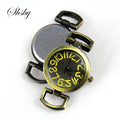 Shsby Diy Personality Ancient Bronze Watch Header Black Numerals Circle Watch Table-Core Watchband Watch Accessories