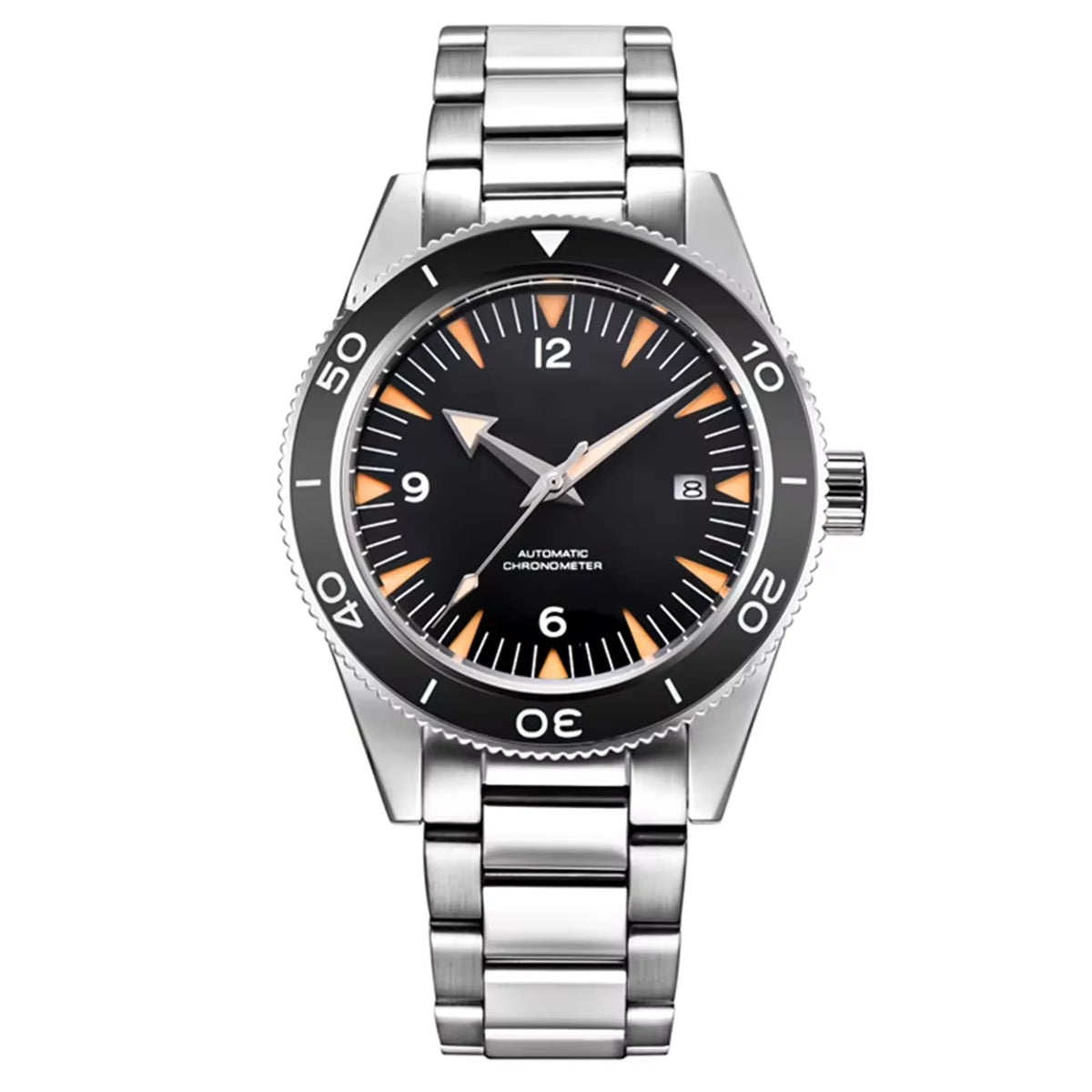 Customized Logo 41MM Men's Watch Luxury Business NH35 Movement Mechanical Watch Sapphire Glass Calendar Diver Wristwatch Model