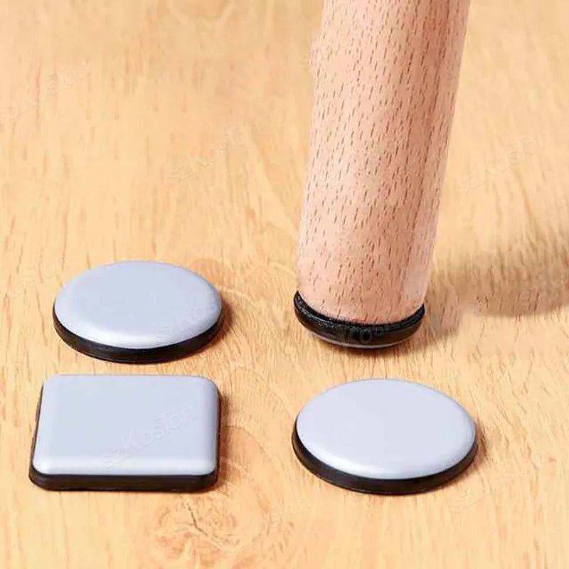 4pcs Plastic Furniture Glider Pads with PTFE for Floor Protection