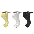 4pcs Furniture Feet Bronze Plated Metal Sofa Legs Snake-Shaped Cabinets Feet Bed TV Cabinet Legs 14cm Height