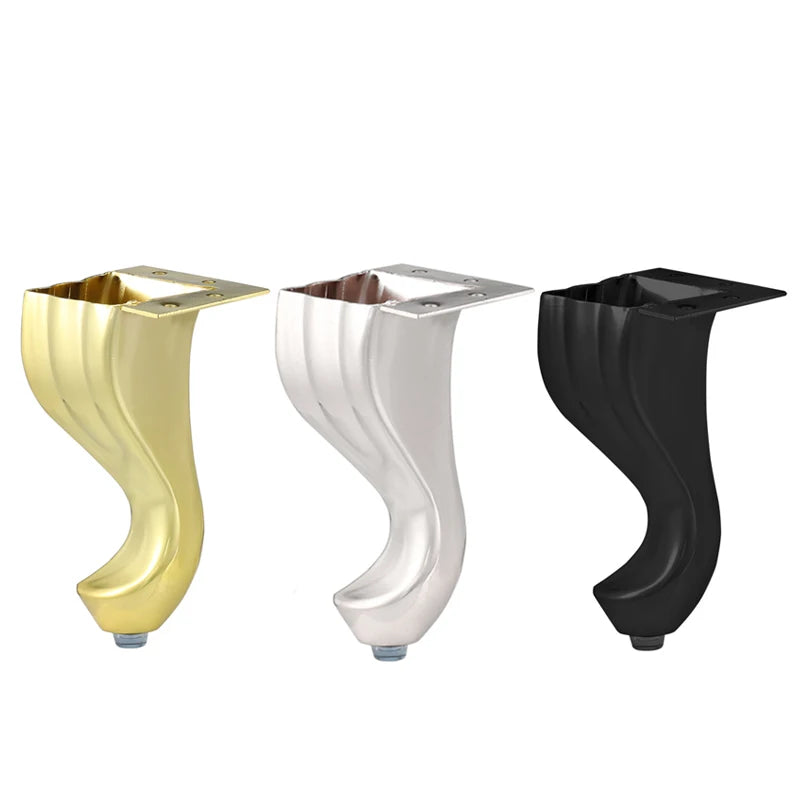 4pcs Furniture Feet Bronze Plated Metal Sofa Legs Snake-Shaped Cabinets Feet Bed TV Cabinet Legs 14cm Height