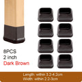 8PCS Chair Leg Foot Cushion Protective Rectangle Furniture Rubber Feet Pads Table Chair Leg Foot End Caps Foot Covers Protectors