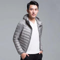Men's All-Season Ultra Lightweight Packable Down Jacket Water and Wind-Resistant Breathable Coat Big Size Men Hoodies Jackets