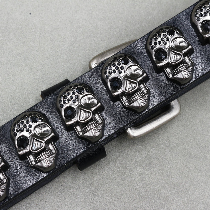 Heavy Metal Punk Belt Genuine Leather Hip Hop Belts for Men Cross Rivet Jeans Belt Male Strap Ceinture Homme Designer Belt