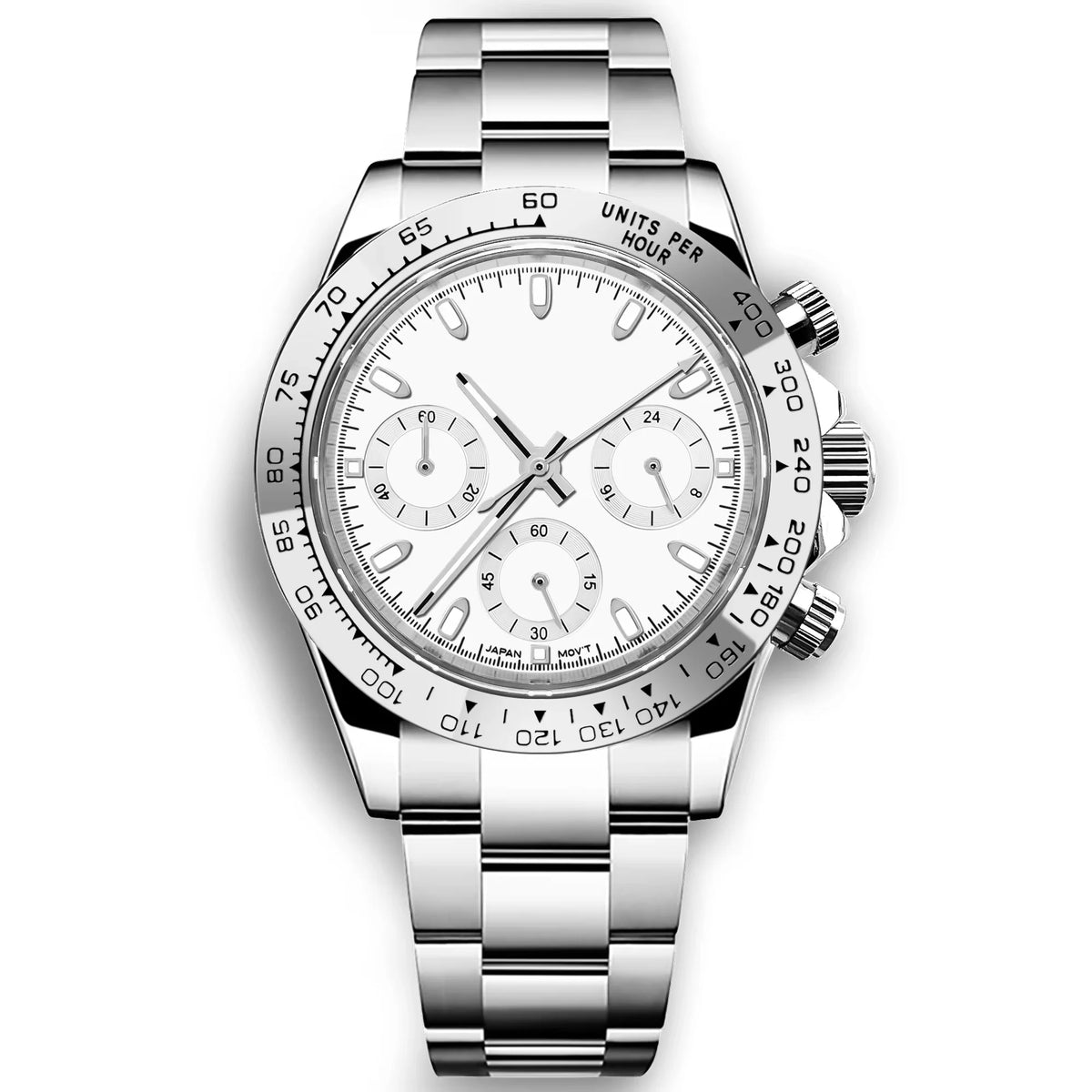 Customized 39mm Men's Luxury Quartz Watch Chronograph Fashion Sapphire Trendy Sports Steel Band Wrist Watches Corgeut