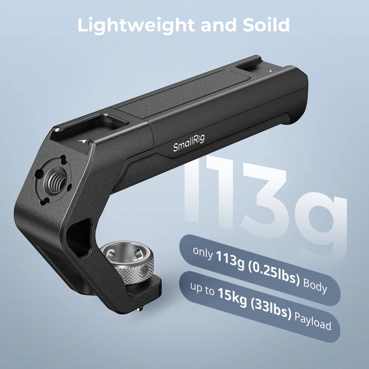 Asa superior con pines de localización ARRI para jaulas de cámara SmallRig, ligera 113g