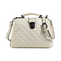 Straw-Woven PU Leather Messenger Bag with Chain Strap for Women