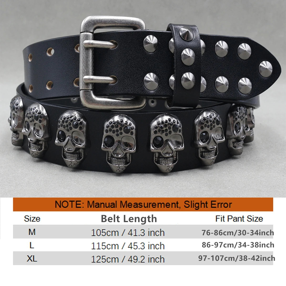 Cinturón de cuero genuino estilo punk heavy metal, cinturones de hip hop para hombre con remaches de cruz, cinturón para vaqueros, correa masculina, cinturón de diseñador para hombre