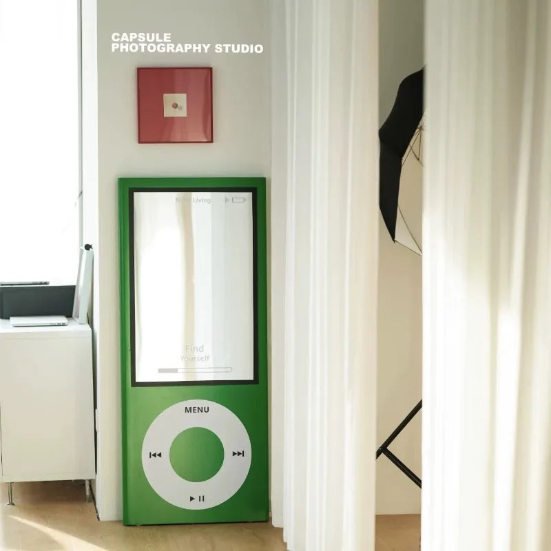 Retro Full-Length Mirror Full-Body Home Bedroom Floor-To-Ceiling Creative Personalized Full-Length Mirror Opening Shop