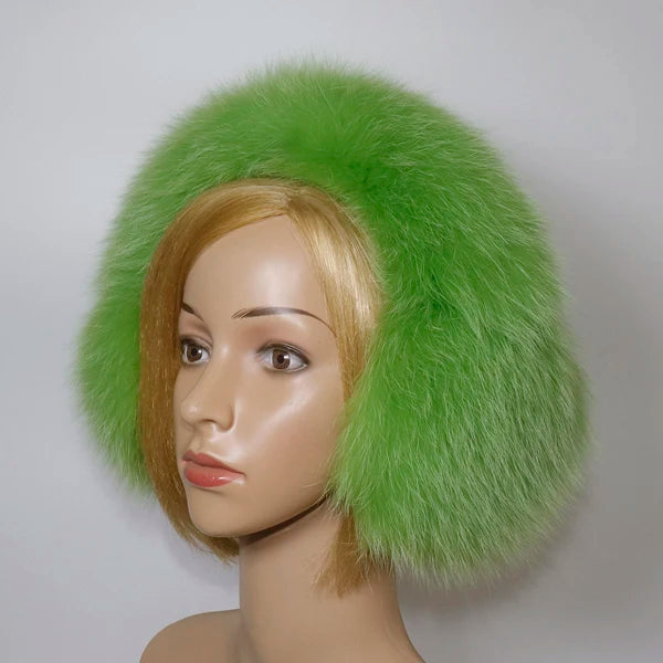 Real Fox Fur Earmuffs for Winter Women Warm Natural Raccoon Fur Earmuffs Girls Ear Warmer Genuine Fur Scarves Plush Ear Muff