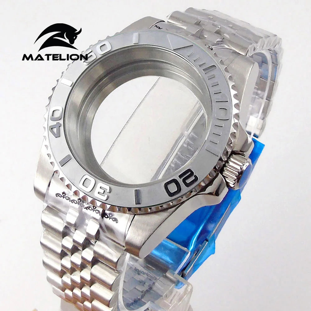 Koperta do zegarka Matelion 200M do nurkowania 40mm, pasuje do mechanizmów NH35 NH36 NH34 GMT ETA 2824 PT5000, bransoleta typu Jubilee, szkło szafirowe, zapięcie przesuwne