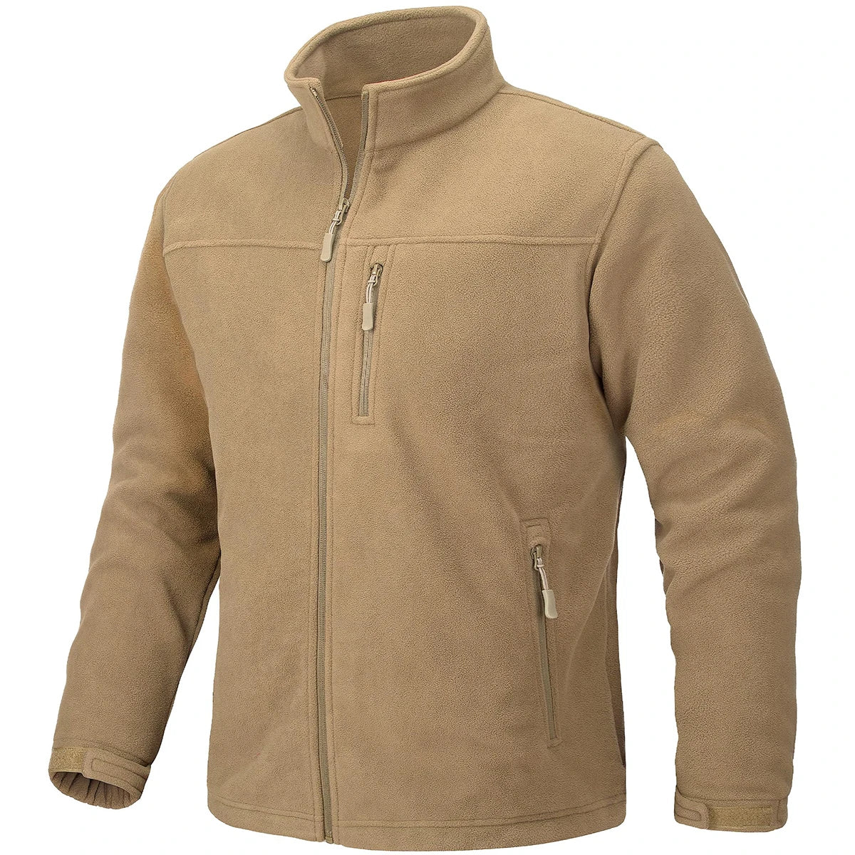 TACVASEN Men's Thermal Fleece Jacket Stand Collar Full Zip Windbreaker
