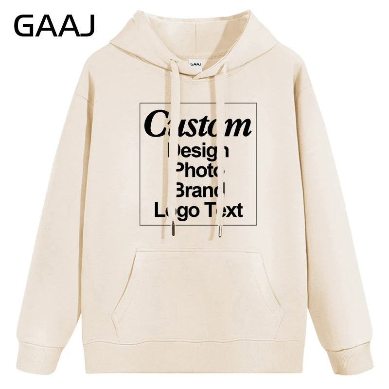 Custom Hoodie Cotton Sweatshirt Print Embroidery Brand Logo Text Photo Design Men Women Famliy Team Clothing 300g