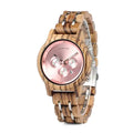 Women's Watch BOBO BIRD Ladies Watches Wood Metal Chronograph Wristwatch Customize Logo Christmas Gift Box Relogio