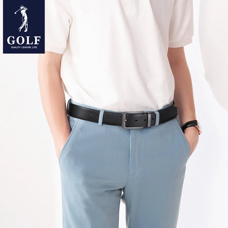 GOLF Men's Genuine Leather Needle Buckle Youth Belt