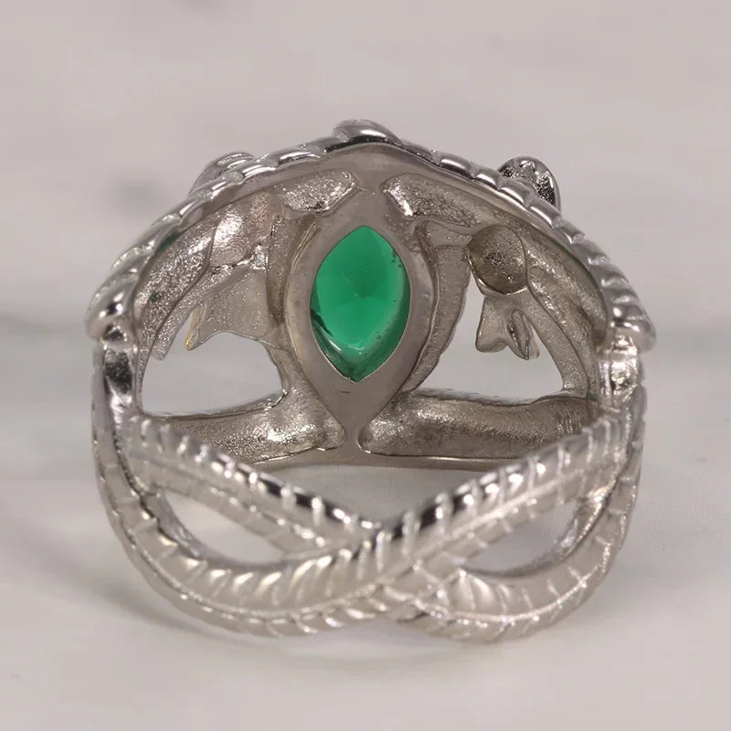 Anillo de Aragorn de plata de ley 925 auténtica, anillo de boda del Señor de los Anillos para hombre, joyería para fans de la película