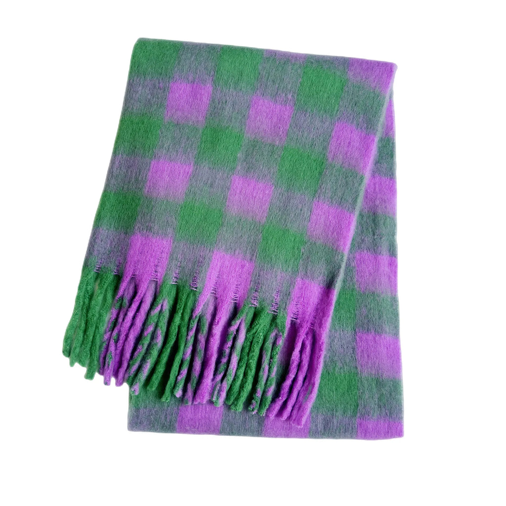 2026 Winter Thick Warm Scarf Women Cashmere Shawl and Wraps Pashmina Neckerchief Bufanda Female Rainbow Hairy Tessel Echarpe New