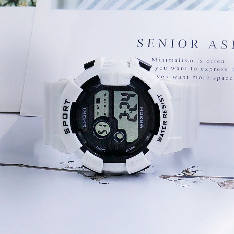 Relojes infantiles YIKAZE de moda, luminosos, resistentes al agua, con despertador, reloj electrónico inteligente para estudiantes, regalo para niños y niñas