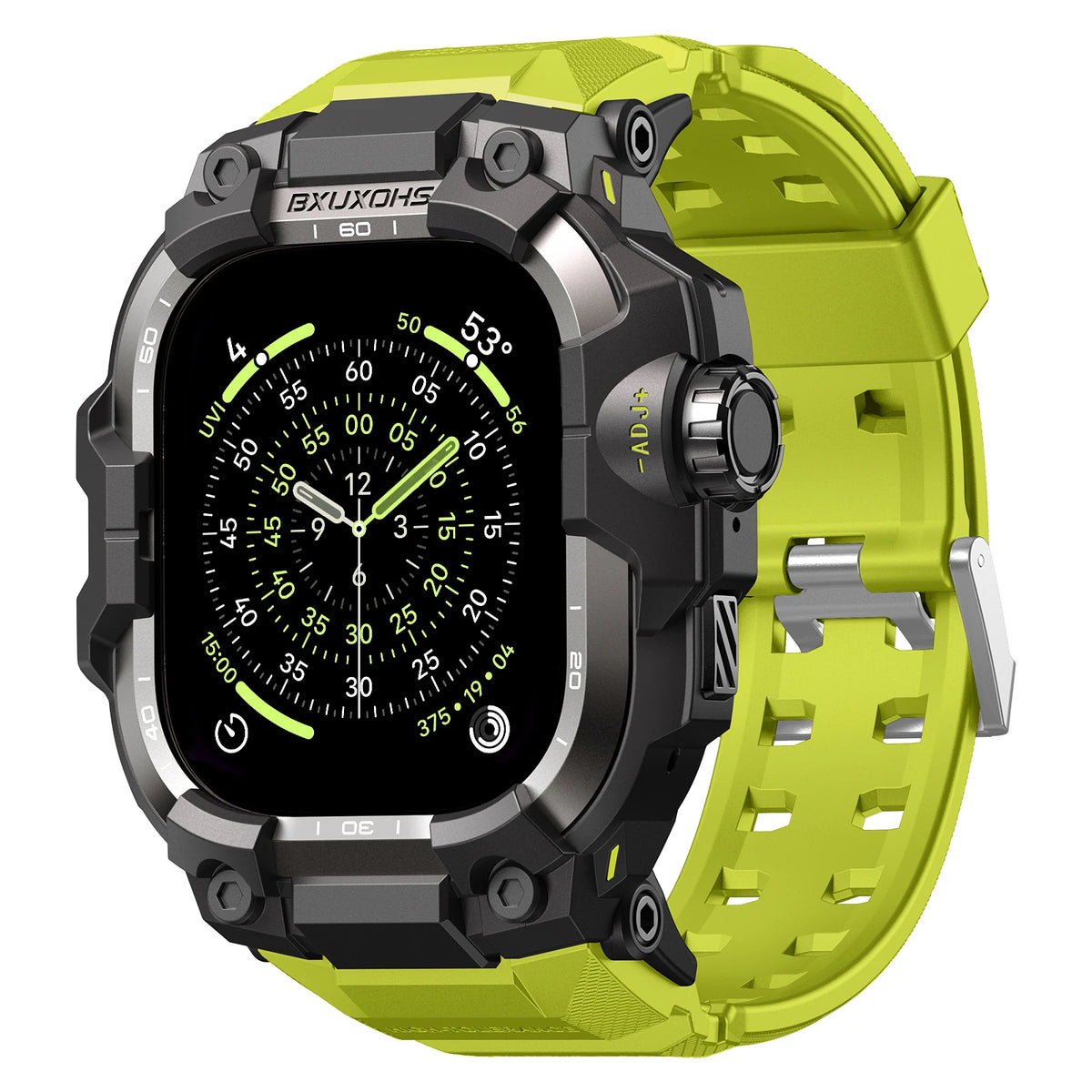 Funda reforzada con correa para Apple Watch de 49mm, 44mm, 45mm y 46mm, protector con parachoques a prueba de golpes para iWatch Ultra/2/3 y Series 11, 10, 9, 8, 7 y SE
