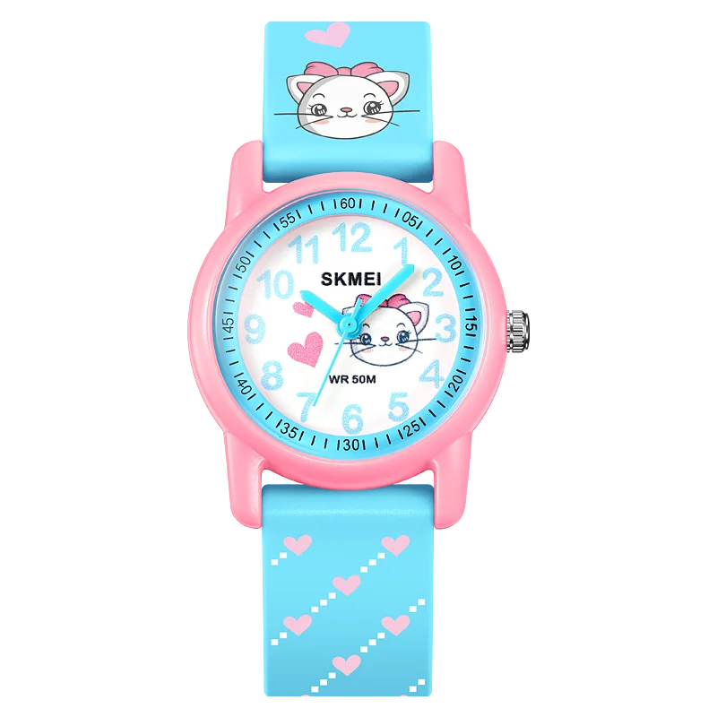 Relojes deportivos SKMEI para niños, resistentes al agua 50m, regalo para niñas y niños, reloj de animales lindo, fácil de leer, correa de TPU de cuarzo para niños
