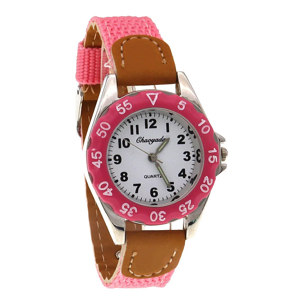 Reloj de alta calidad para niños, regalo para niños y niñas, reloj de pulsera de cuarzo para estudiantes que aprenden a decir la hora, reloj verde, regalos, dropshipping