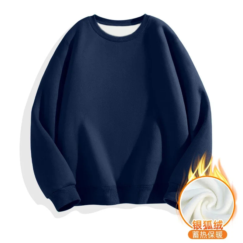 LEGIBLE Autumn Winter Woman's Hoodies Oversize Female Loose Solid Thicken Fleece Warm Women Sweatshirts Lady