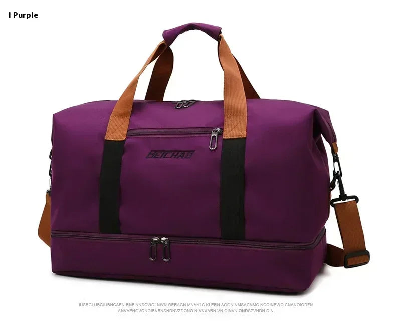 Bolso de viaje y gimnasio de gran capacidad en tela Oxford con correa para el hombro