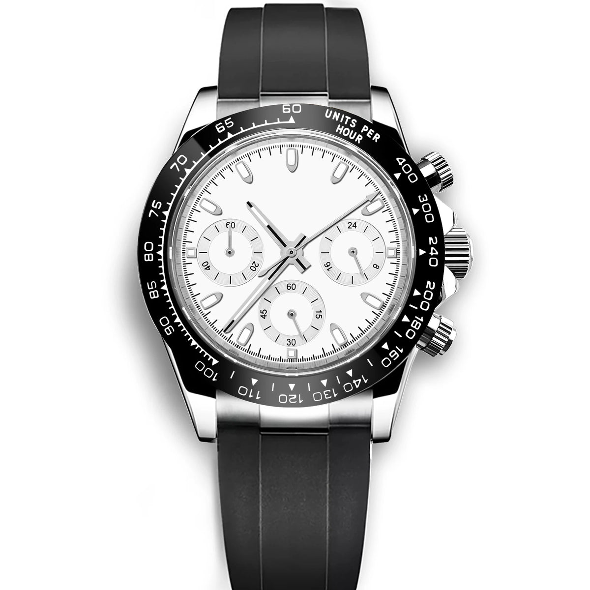Corgeut Luxury Men's 39mm Quartz Watch Chronograph Sapphire Fashionable Trendy Stylish Sports Steel Band Wristwatch Custom Logo