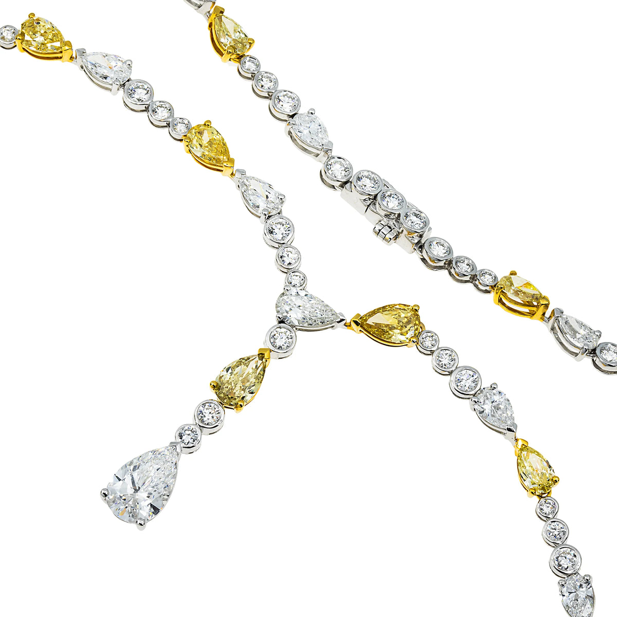 Collar colgante de lujo con diamante amarillo de laboratorio corte cojín, chapado en plata y oro blanco de 14 quilates, el más vendido, certificado por IGI para